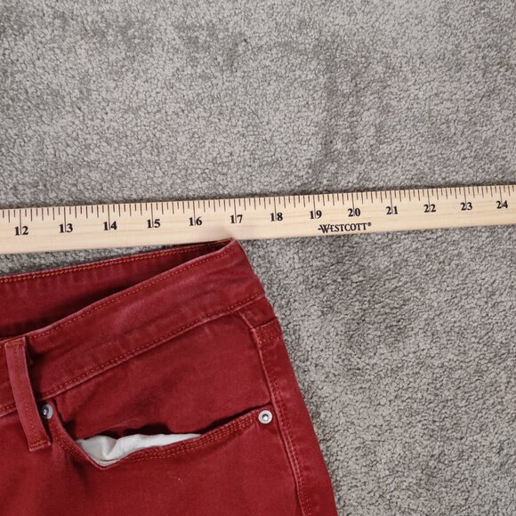 Levi's Men's Mid Rise Skinny Jeans in Brick Red Size 33 Cotton Denim Pants - Picture 11 of 14